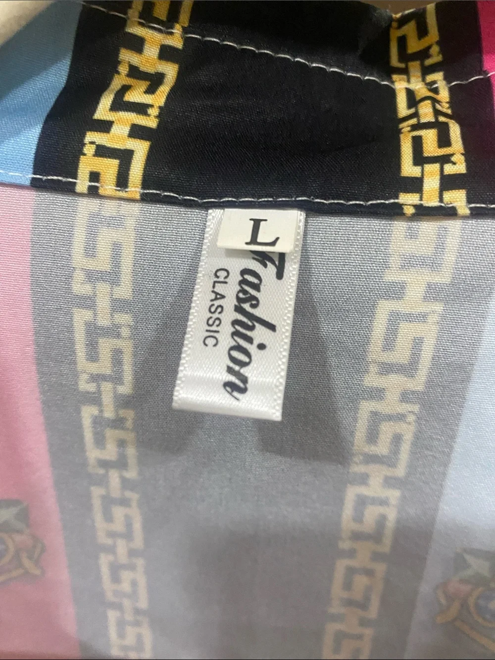 Women's Multicolor Scarf-Print Satin Blouse - Vibrant White Base